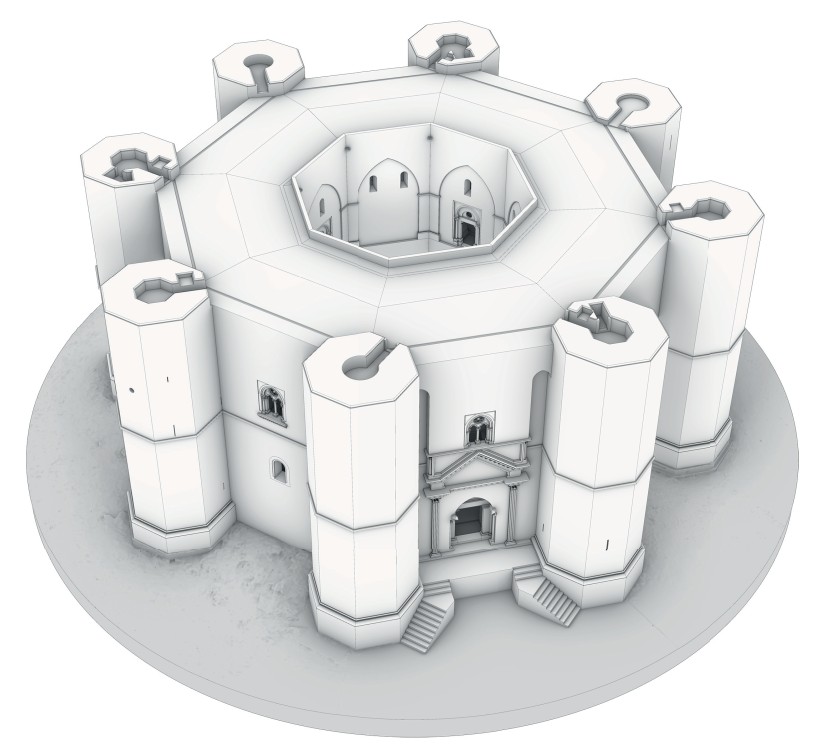 Modello 3D di Castel del Monte